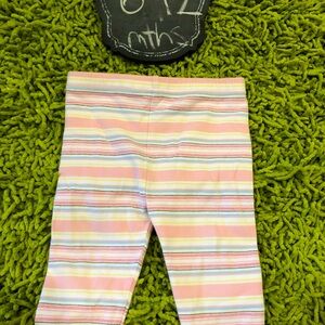 Disney Multicolor Striped Kids Leggings